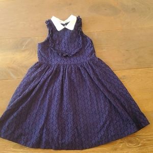 euc janie and jack navy eyelet dress